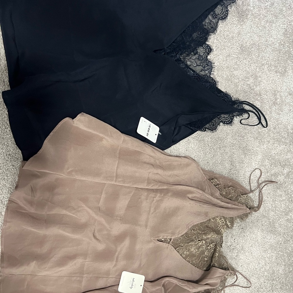 2 Intimately Free People Lace Trim Camisoles